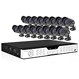 Zmodo 16CH Surveillance CCTV DVR System + 16 Outdoor Weatherproof IR Security Camera -1TB Hard Drive