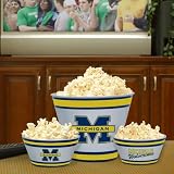 Michigan Wolverines Memory Company Team Melamine 3-Piece Bowl Set NCAA College Athletics Fan Shop Sports Team Merchandise