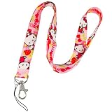 Hello Kitty Floral Lanyard Key Chain Holder