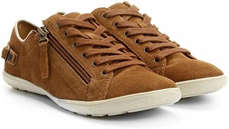 Bottero Womens Leather Nubuck Sneakers, Caramel Nubuck, 7 B(M) US