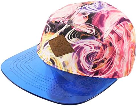 Men's Summer Cool Clear Visor Galactic Outer Space Snapback Cadet Cap Hat Purple