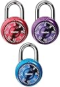 Master Lock 1533TRI Mini Combination Locks in Blue, Purple, and Pink, 3-Pack