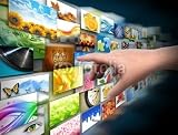 Wallmonkeys Peel and Stick Wall Decals - Hand on Media Technology Photo Gallery - Removable Graphic