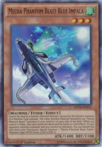 Yu-Gi-Oh! - Mecha Phantom Beast Blue Impala (MP14-EN076) - Mega Pack 2014 - 1st Edition - Ultra Rare