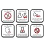 Funny Science Coaster Set - Lab Rules - 6 Piece Set - Neoprene - Neurons Not Included