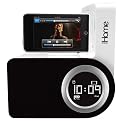 iHome Rotating Alarm Clock for iPod with Remote Control - White (IP41WC)