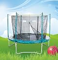 Ultra High Quality 10ft Trampoline In Green Made From Heavy Duty Weather Resistant Material - Includes Free Safety Net With Zip Fastening - Fully TUV Safety Approved