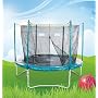 Ultra High Quality 10ft Trampoline In Green Made From Heavy Duty Weather Resistant Material - Includes Free Safety Net With Zip Fastening - Fully TUV Safety Approved