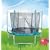 Ultra High Quality 10ft Trampoline In Green Made From Heavy Duty Weather Resistant Material - Includes Free Safety Net With Zip Fastening - Fully TUV Safety Approved