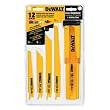 DEWALT DW4892 12-Piece Reciprocating Saw Blade Set with Case