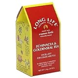 Long Life Organic Herbal Tea, Tea Bags, Echinacea & Goldenseal, .9-Ounce Bags (Pack of 6)