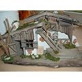 Grosses Holzmodell Haus Krippe 39cm