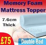 7.6 CM THICK MEMORY FOAM MATTRESS TOPPER DOUBLE BED