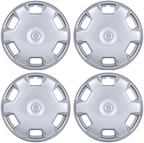 15" Set of 4 Nissan Versa Cube Wheel Cover 15 Inch Silver Lacquer Hubcaps