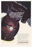 1967 Hamilton Dateline Watch FreeFall Skydiver Photo Print Ad