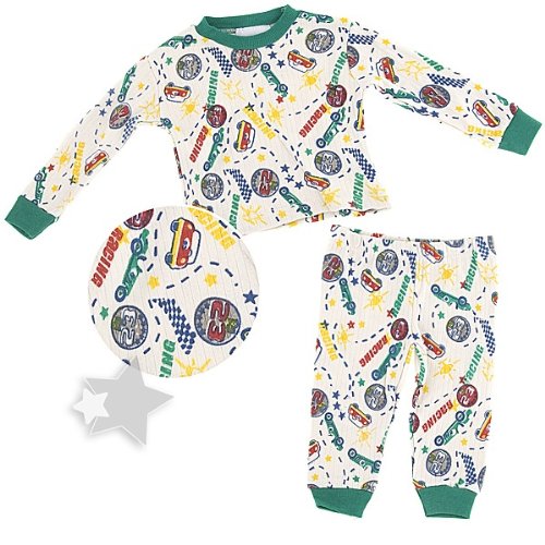 Car Print Cotton Pajamas for Infant and Toddler Boys