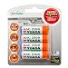 Yuasa 4-Pack of AA Ni-MH Rechargeable Batteries (2700mAh)