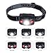Noza Tec Led Headlamp Flashlight, CREE XPE with 2 Red LED, Powered by Batteries, Waterproof Headlight for Reading Outdoor Running Camping Backpacking Fishing Hunting Climbing Walking Jogging (Black)