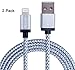 Xcords(TM) 2pcs 6ft iPhone Lightning Cable Charging Cord Nylon Braided Apple USB Cable Usb2.0 Data Sync Cable 8 Pin Cable for iPhone 5/5s/5c 6s 6s Plus iPad iPod 5G