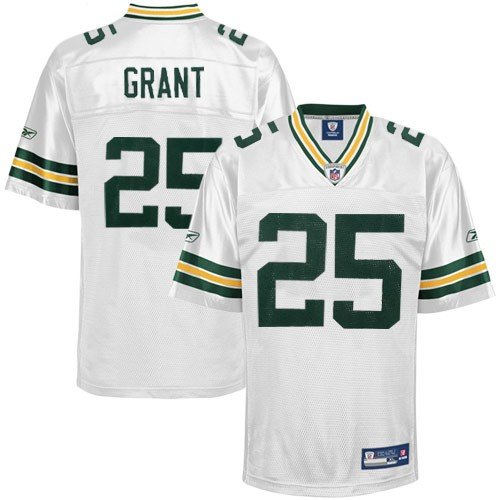 Reebok Green Bay Packers Ryan Grant Replica White Jersey Large