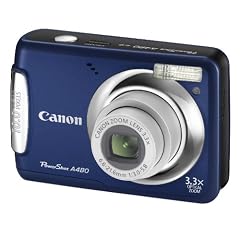 Canon PowerShot A480 Digitalkamera (10 Megapixel, 3-fach opt. Zoom, 6,4 cm (2,5 Zoll) Display) Blau