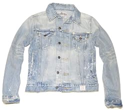 Abercrombie & Fitch Men Keene Valley Destroyed Denim Jacket