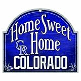 MLB Colorado Rockies 11-by-9 Wood "Home Sweet Home" Sign
