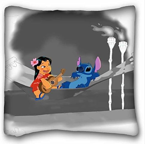 Soft Pillow Case Cover ( Lilo and Stitch ) Pillowcase Cover 20"X30" One Side suitable for Twin-bed