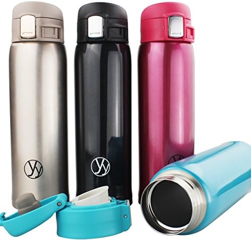 Double Y OEM 17 Ounce Double Walled Vacuum Thermos 18/8 Stainless Steel Insulated Water Bottle (Red)