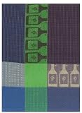 Waffle Weave 100% Cotton Wine Bottle Violet Dishtowel 18" X 28" Set / 6