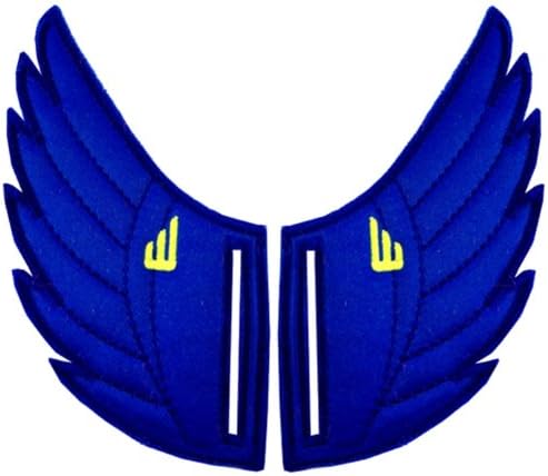 Shwings Shoe Accessories: Neon Blue Wings Slotted
