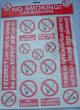 NO SMOKING CAR TAXI VAN SIGN STICKER WINDOW