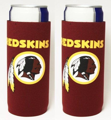 NFL 2013 Football Ultra Slim Beer Can Holder Koozie 2-Pack - Pick your team (Washington Redskins)