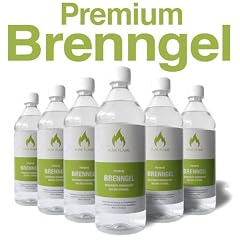6 x 1L Brenngel f�r Gel Kamine & Gel Feuerstellen - Hergestellt aus T�V-gepr�ften Premium Bio-Ethanol 96,6% Vol. - 6 Liter in 1L Flaschen - Premium Qualit�t - Made in Germany - nur 2,48 EUR/L. !!!