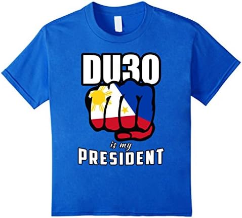 Kids DU30 is my President - Duterte T Shirts 4 Royal Blue