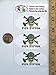 3 – Pipe Fitter Skull Hard Hat/Helmet Stickers 1 1/2” x 3” H317
