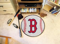 Boston Red Sox 29" Round Baseball Floor Mat (Rug)
