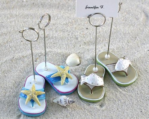 One Dozen Pairs of Beach Flip Flop Place Card Holders for Wedding Gift or Party Favors