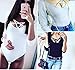 Aro Lora Women's 3/4 Sleeve Sexy Cross Bandage Bodysuits Jumpsuits
