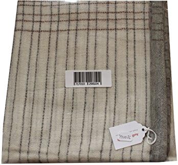 100% Authentic Exclusively Handmade Cashmere Scarves in Check Designs (SMALL SQUARE MORE WHITE)
