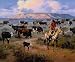 Cattle Call {Ap} by Brett James-Smith. Size 21.00 inches width by 17.00 inches height. High Quality Art Poster Print