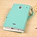 Sharp Aquos Crystal Case (306SH), MPERO FLEX FLIP Series Premium PU Leather Wallet [3 Pockets] Inner Flexible TPU Slim Fit Case for Aquos Crystal with Magnetic Flap & Hand Strap - Mint