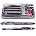 Morning Glory Mach Liquid ink 3 Roller Ball Pen - 0.38 Mm-Black (Pack of 12 Pens)