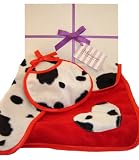 Red Cow Small Bib Blanky Gift Box