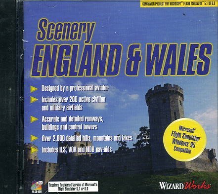 Scenery England and Wales for Microsoft Flight Simulator 95 5.1 or 6.0