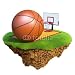 Wallmonkeys Peel and Stick Wall Decals - Basketball Ball, Backboard, Hoop and Court - Removable Graphic