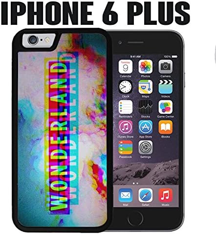 iPhone Case Trippy Wonderland Colorful for iPhone 6 PLUS Rubber Black (Ships from CA)