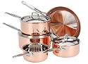 Ethos Tri-ply Copper Saucepan Set, 5 Piece