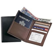 Royce Leather RFID Blocking Passport Currency Wallet
