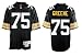 Mean Joe Greene #75 Adult Pittsburgh Steelers Black NFL Replithentic 1976 Throwback Football Jersey (M=42)